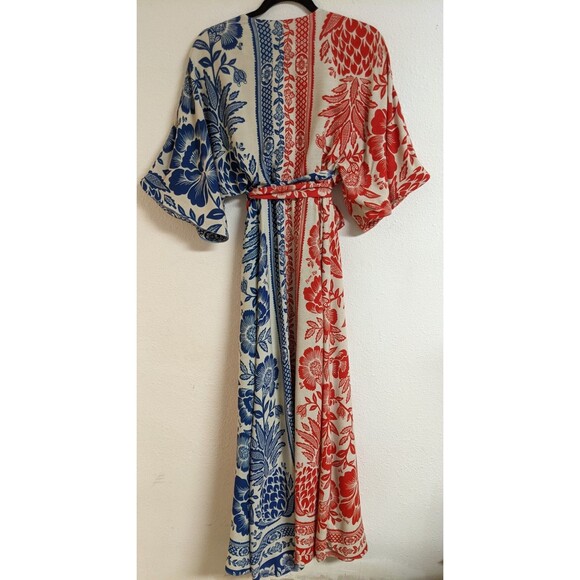 Women's Farm Rio Mixed Pineapple Garden Maxi Wrap Dress M - Picture 10 of 16